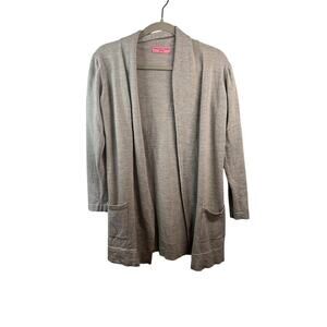 Brunella Gori Womens Gray Open Front Cardigan Size Medium